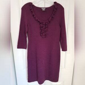 Purple Ann Taylor Knit Dress Size S
